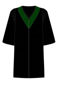 設計黑色撞色綠色畢業袍    訂製黑色尼龍拉鏈    100%polyeser    天主教伍華中學    畢業袍生產商  想大學校董/教授袍 DA609